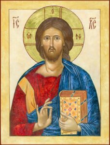 Christ Pantocrator icon by Zola Grace