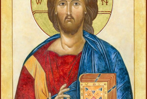 Christ Pantocrator icon by Zola Grace