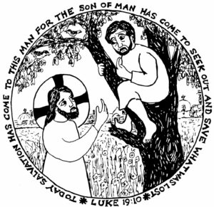 Christ calls Zacchaeus drawing by Helen Hudson