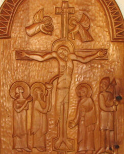 The Crucifixion carving by Patti Birdson